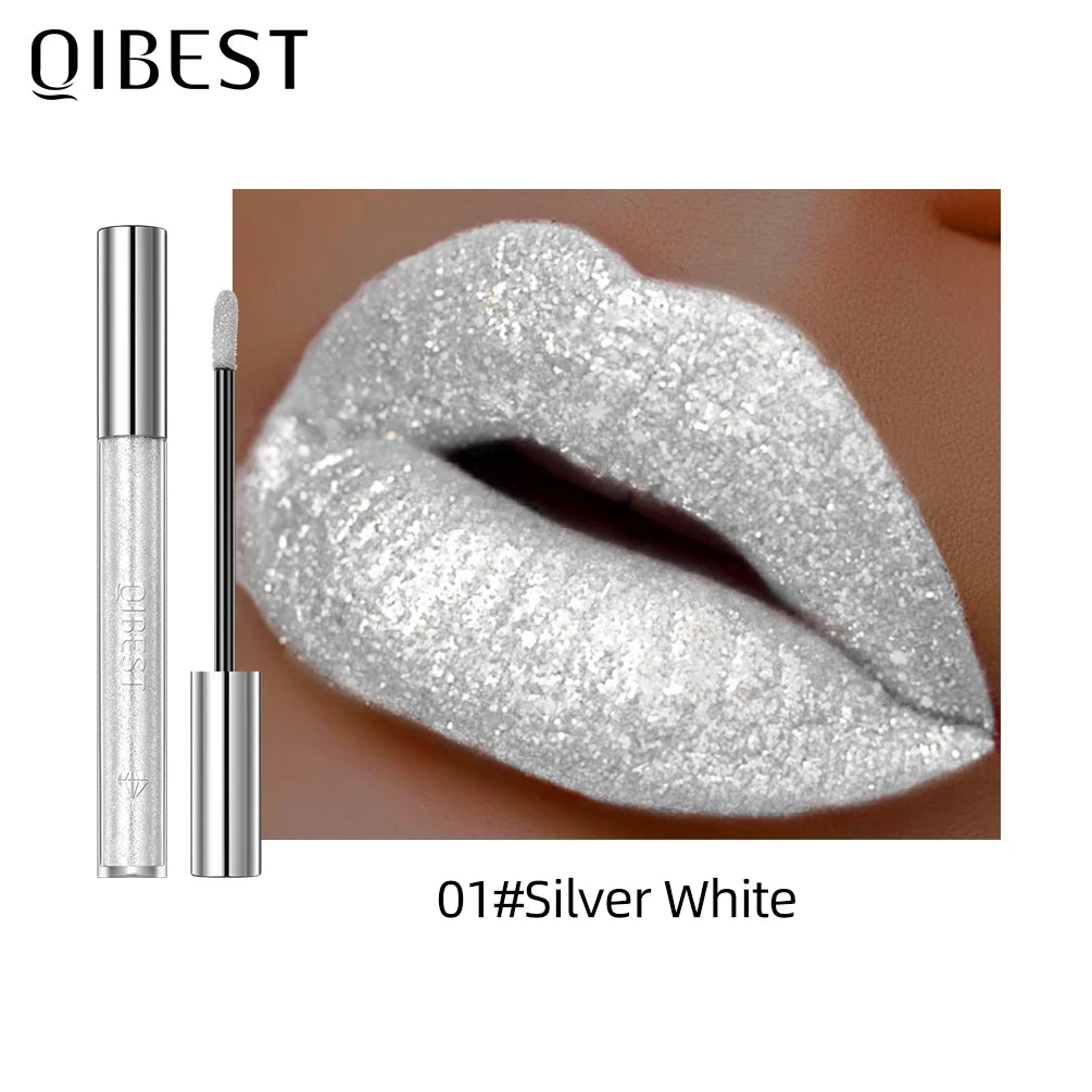 6 Colors Metallic Glitter Diamond Liquid Lipstick Waterproof Long Lasting Pearl Shiny