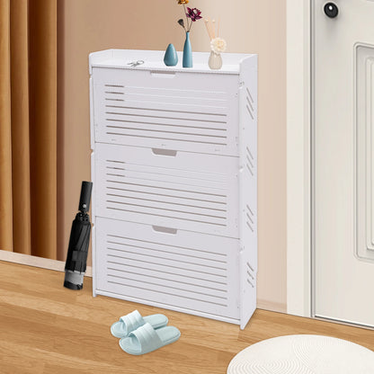 3-Layer Minimalist Design Entrance Shoe Rack Saves Space Living Room Furniture Shoe Cabinet (70 * 17 * 109)