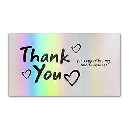 30pcs Thank You Card For Supporting Business Package Decoration "Gorgeous Thanks" Business Card Laser card Handmade With Love