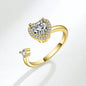 Fidget Spinner Ring Anxiety for Women Multiple Crystal Flower Eye Butterfly Animal Ring Rotate Anti Stress Wedding Jewerly