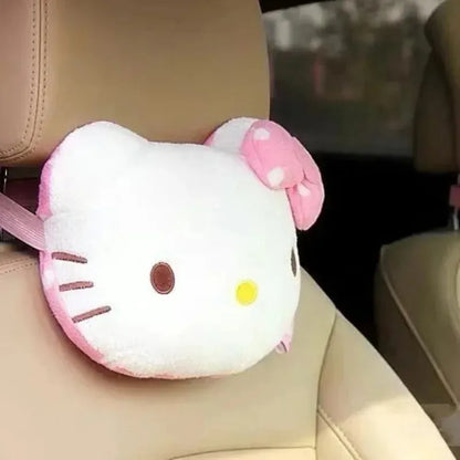 Hello Kitty Sanrio anime cartoon plush pillow cushion creative personalized car headrest neck pillow ornaments jewelry wholesale