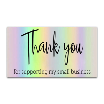 30pcs Thank You Card For Supporting Business Package Decoration "Gorgeous Thanks" Business Card Laser card Handmade With Love