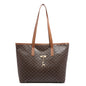 Classic Women Tote Bag, Synthetic Leather Geometric Design for Women Handbag Shoulder Bag, Large Capacity Shopping Travel Bag