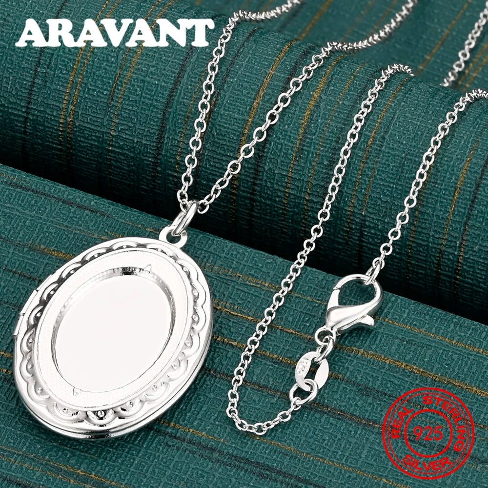 925 Sterling Silver Jewelry Box Pendant Necklace Women'S Exquisite Cute Wedding Party Jewelry