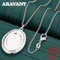 925 Sterling Silver Jewelry Box Pendant Necklace Women'S Exquisite Cute Wedding Party Jewelry
