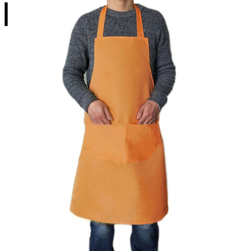 New Waterproof Oil Cooking Apron Chef Aprons Women Men Kitchen Apron with Front Pocket Dishwashing Cleaning Accessories Aprons