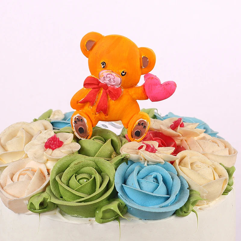 Bear Silicone Mold Cake Topper Fondant Chocolate Candy Cupcake Baking Cake Decorating Tools Polymer Clay Gum Paste Mold
