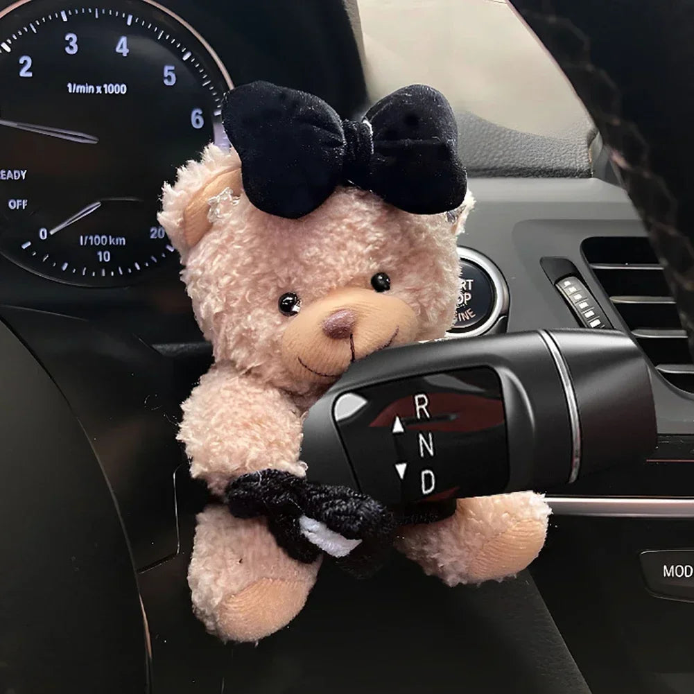Cute Car Wiper Plush Ornaments – Capybara, Panda & Cat Turn‑Signal Switch Decorations