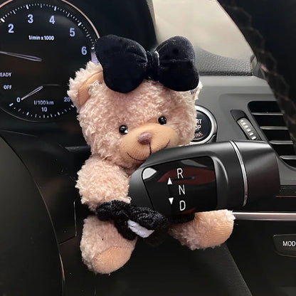 Cute Car Wiper Plush Ornaments – Capybara, Panda & Cat Turn‑Signal Switch Decorations