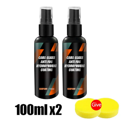 Car Glass Anti-Rain Water Spray Repellent Nano Coating Hydrophobic Waterproof Agent Oil Film Removing Auto Glass Film Agent.