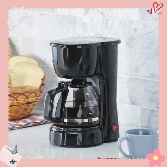 Black 5-Cup Drip Coffee Maker, New