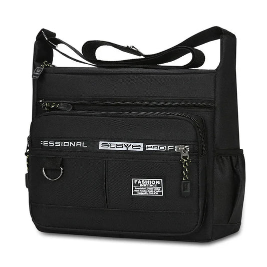 Men Crossbody Bag Single Shoulder Big Capacity Storage Multi-Pockets Bags