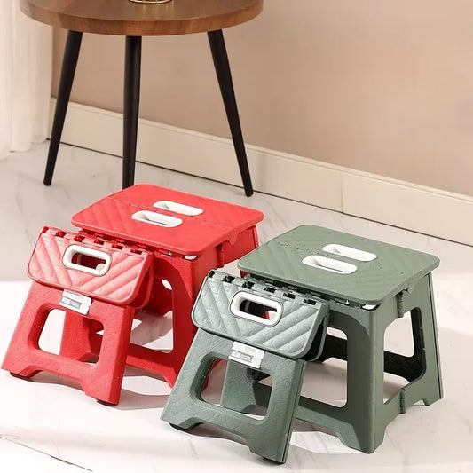 Lightweight Folding Step Stool Multi Purpose Handheld Thickened Footstool Non-Slip Plastic Small Benches