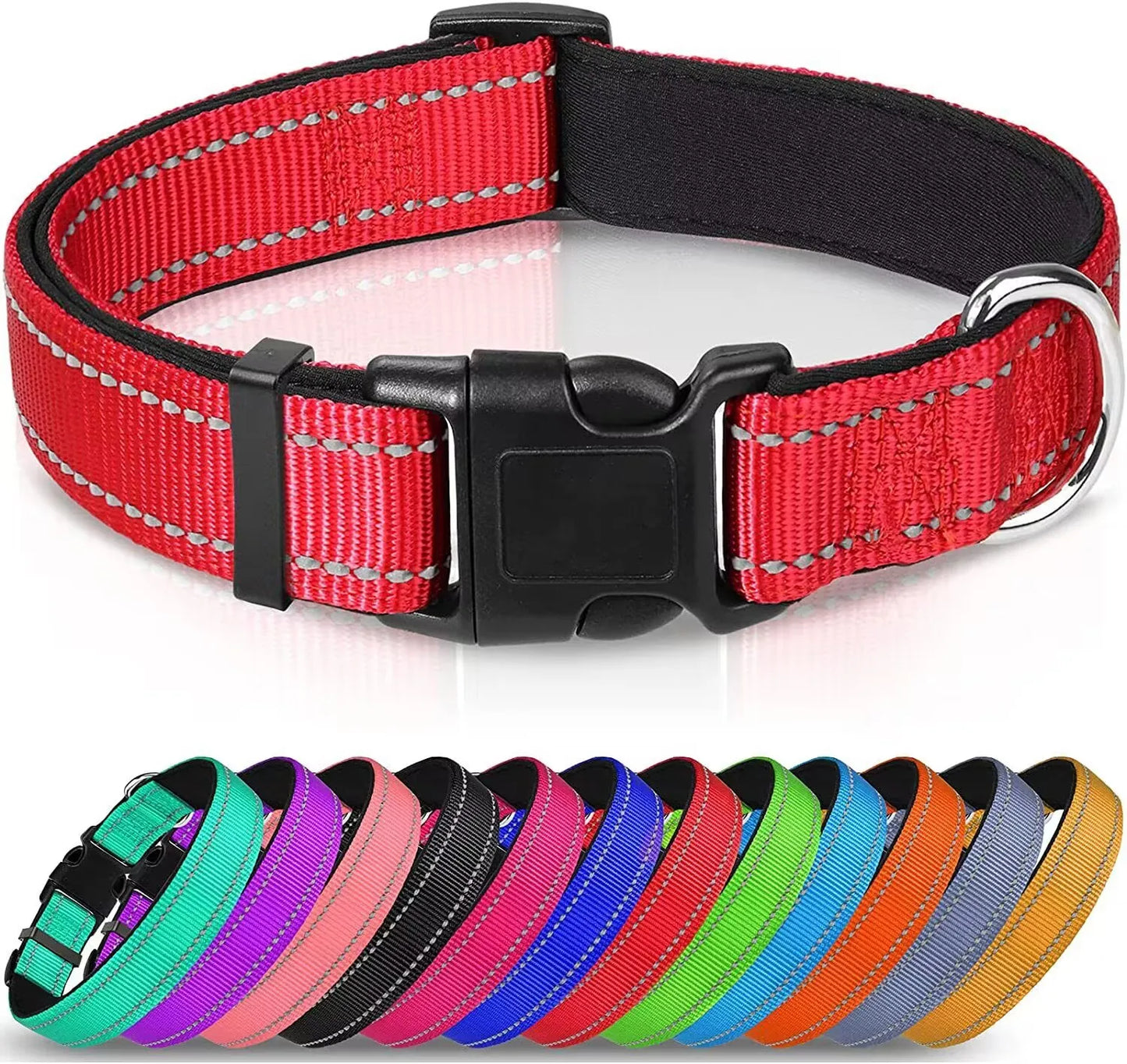 Adjustable Reflective Soft Dog Collar Neck 25-60 Centimeter