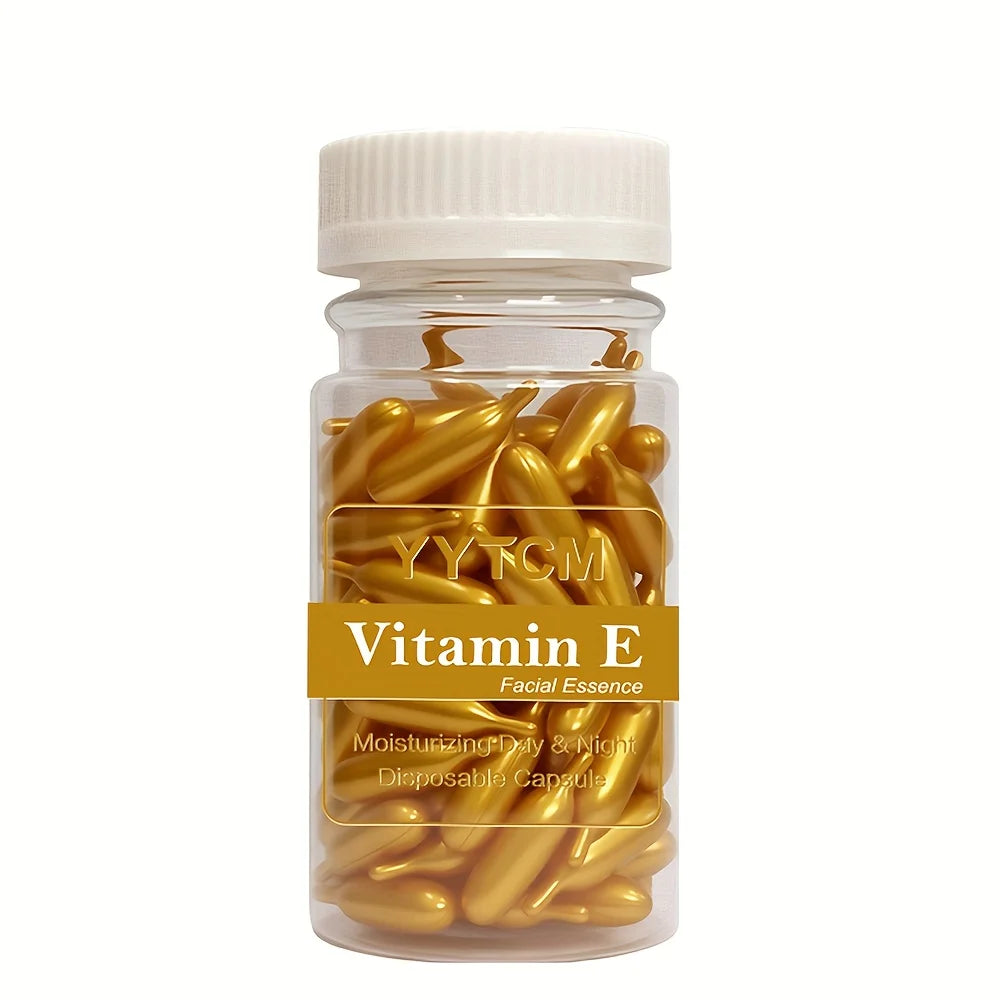 Vitamin E Serum Capsules – Single‑Use Hydrating & Moisturizing Facial Essence (90 Capsules)