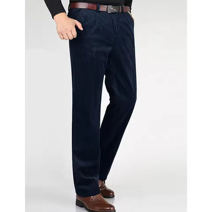 Men’s Slim‑Fit Corduroy Double‑Breasted Suit Set