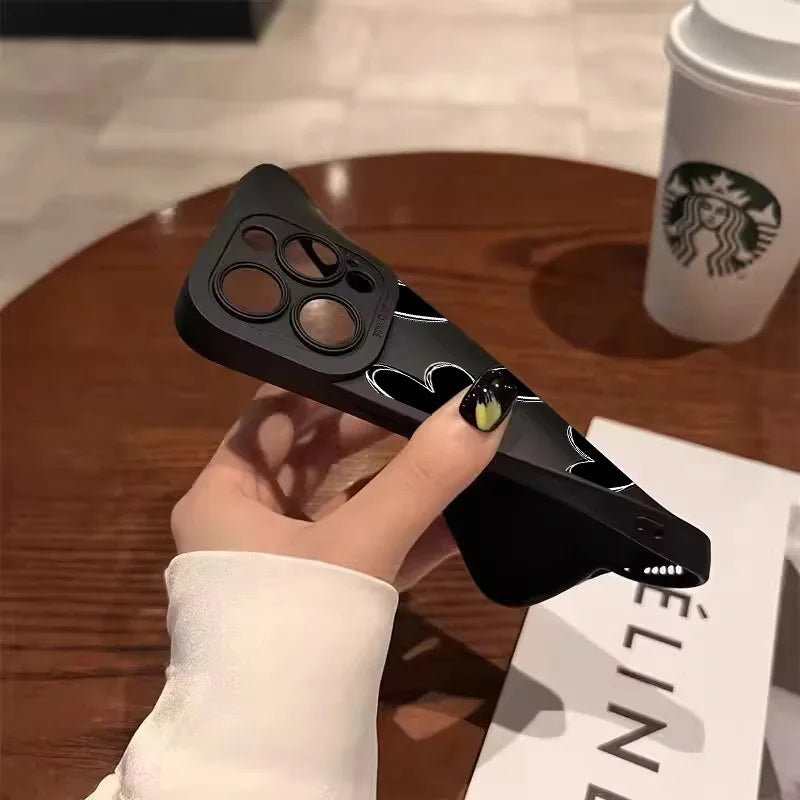 Love Heart Soft Silicone Phone Case For iPhone 16 15 14 Pro Max Plus 11 12 13 Pro Plus X XS XR Shockproof Cover