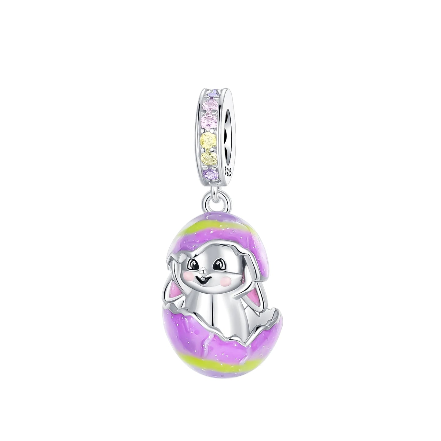 925 Sterling Silver Hot Sale 3D Openable Locket Bracelet Charm Bead Easter Pendant Fit Bracelet Necklace for Women DIY Gift