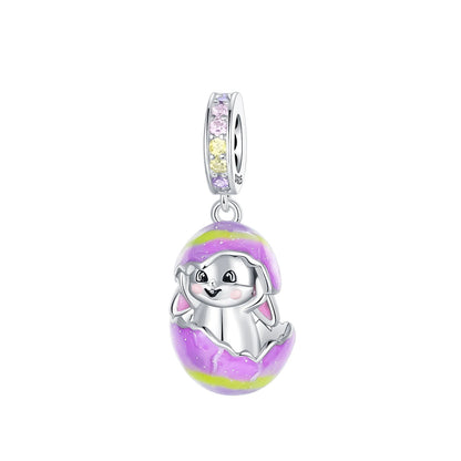 925 Sterling Silver Hot Sale 3D Openable Locket Bracelet Charm Bead Easter Pendant Fit Bracelet Necklace for Women DIY Gift