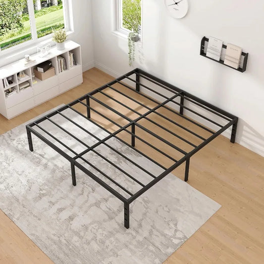 Metal Bed Frame-Simple and Atmospheric Heavy Duty Frame Bed, Sturdy