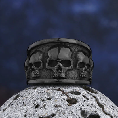 Steel Gothic Accessories Lost Skull Ring Anel Masculino Punk Jewelry Boyfriend Gift OSR731