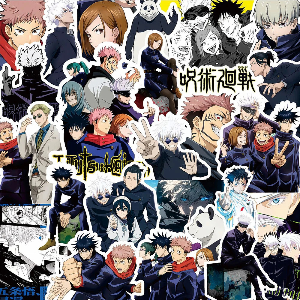 80pcs Cartoon Jujutsu Kaisen Anime Stickers Waterproof Decals Car Motorcycle Luggage Helmet Cool Sticker for Kids Classics Toy