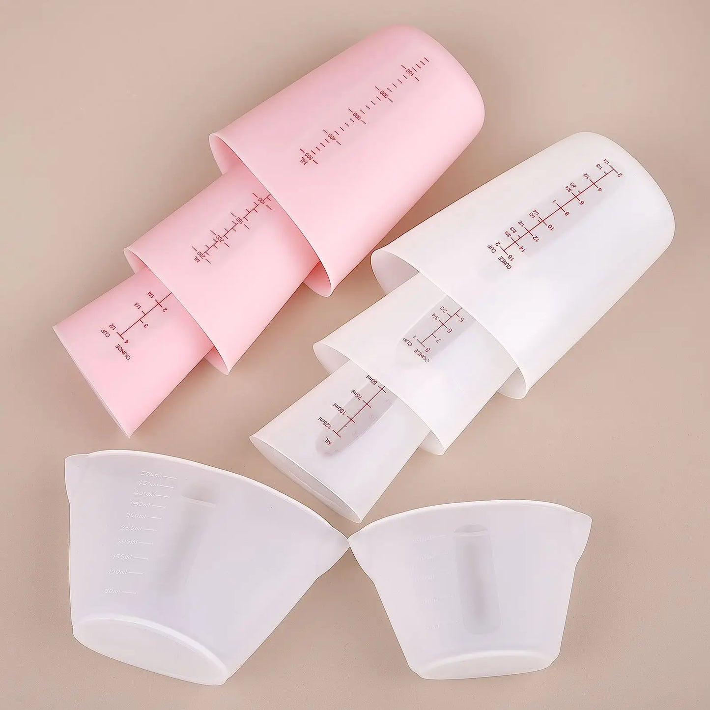 125/250/500ml Silicone Measuring Cup Tools With Scale DIY Gypsum Plaster Epoxy Resin Glue Mixing Cup Tools For Jewelry Making