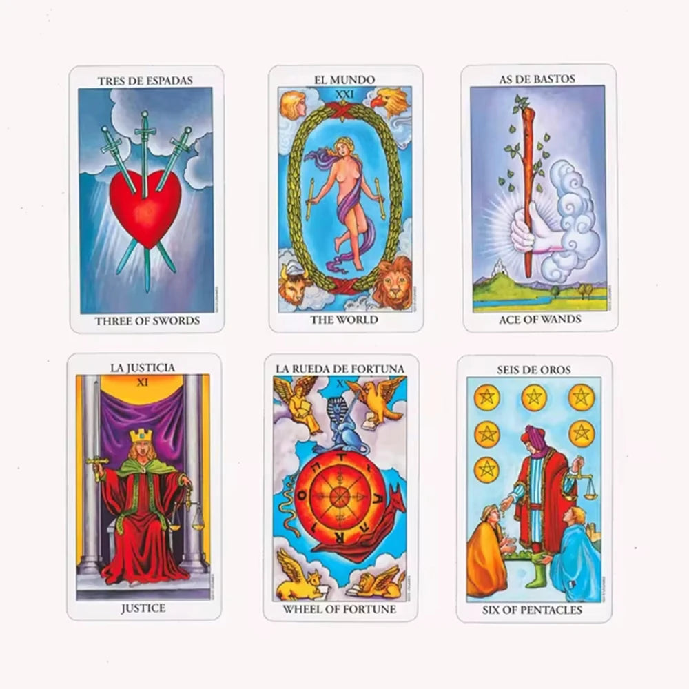 Spain Riders Tarot Cards For Beginners For And Includes Spanish-English Guide Books