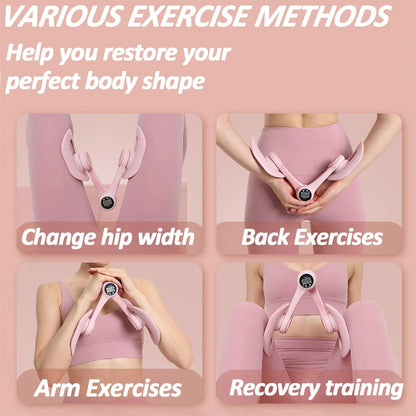 Women Postpartum Repair Pelvic Floor Muscle Leg Clamps Trainer LED Counted Exerciser Beauty Leg Convenient Fitness Equipment
