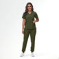 Stretchy Nurse Uniforms V-neck Top Jogger Pants Scrub Sets Surgical Workwear Dentist Nursing Suit Hospital Doctor Outfit S21