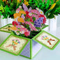 1PC 3D Pop Up Bouquet Hummingbird Flowers Happy Mother's Day Card Greeting Cards For Birthday Anniversary Wedding Mother's Day