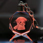 Pokemon Cartoons Anime Figure Pikachu Charizard Mewtwo Eevee Crystal  Collection Luminous Keychain Pendant Model  Kids Toy Gift