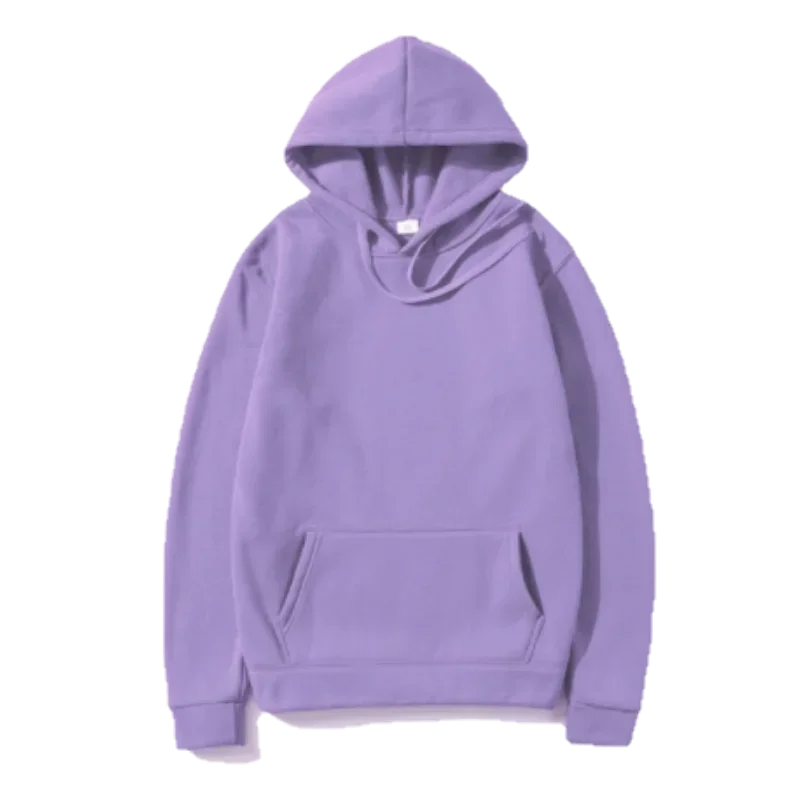 Men's and Women's Solid Color Pocket Pullover Hoodies