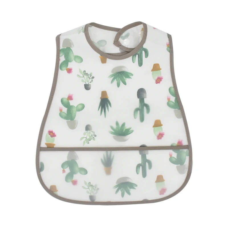 Adjustable Baby Bibs Waterproof Pocket Lunch Feeding Bibs