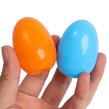 50/10PCS Easter Fillable Eggs Colorful Plastic Eggshell Creative Easter Gift Box Children's Toys Wedding Birthday Party Decor