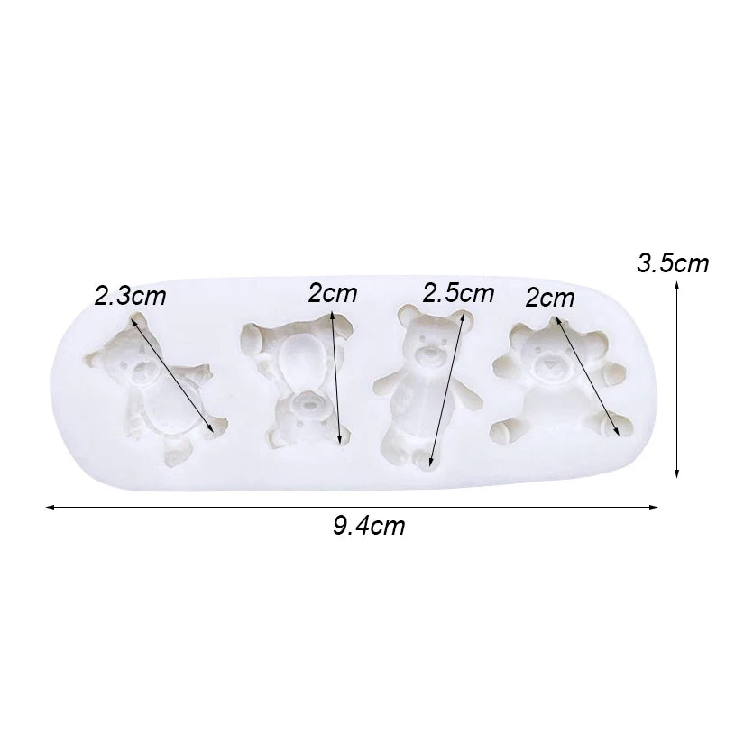 Bear Silicone Sugarcraft Mold Cookie Cupcake Chocolate Baking Mold Fondant Cake Decorating Tools