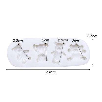 Bear Silicone Sugarcraft Mold Cookie Cupcake Chocolate Baking Mold Fondant Cake Decorating Tools