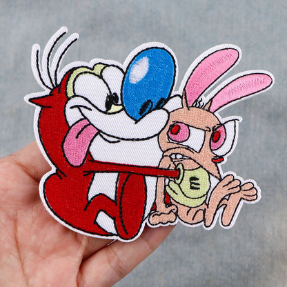 Cute Cartoon Patches For Clothing Funny Patches Appliques Iron on Badges Clothes Stickers DIY Sewing Embroideriy Stripes