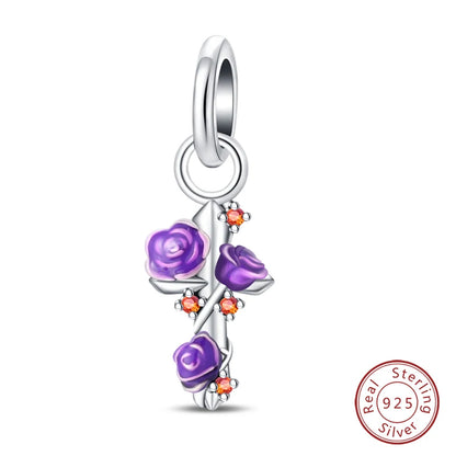 Springtime Charms 925 Sterling Silver Swallow Snail Butterfly Flower Charms Beads Fit Qikaola Bracelet DIY Birthday Jewelry Gift
