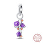 Springtime Charms 925 Sterling Silver Swallow Snail Butterfly Flower Charms Beads Fit Qikaola Bracelet DIY Birthday Jewelry Gift