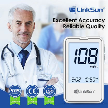 Bioland G‑425‑2 Blood Glucose Meter – Fast 5‑Second Results with 50 Test Strips, Diabetes Testing Kit