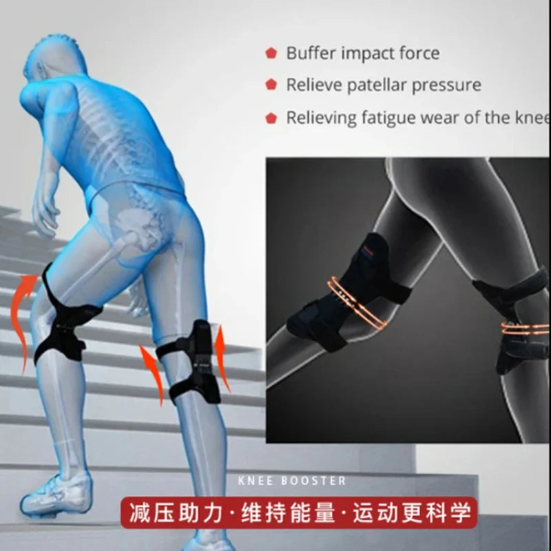 Knee Protection Booster Power Support Knee Pads Powerful Rebound Spring Force Reduces Soreness Old Cold Leg Protection