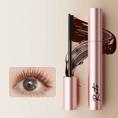 Silk Fiber Matte Mascara Makeup Ultra-Fine Brush Lengthens Eyelashes Waterproof Fast Dry Brown Black Curling Mascara Comestic