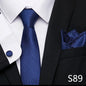 Tie Pocket Squares Cufflink Necktie Set