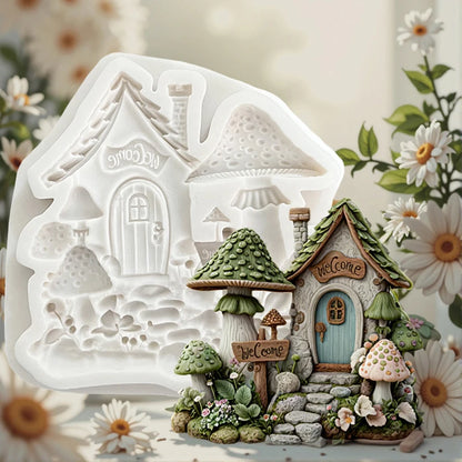Mushroom House Silicone Sugarcraft Mold Resin Tools Cupcake Baking Mould Fondant Cake Decorating Tools
