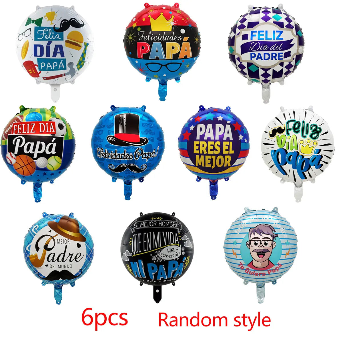 1pc Large Best Dad Trophy Foil Balloons Spanish Father's Day Trophy Balloon Father's Day Party Decorations Dad Gifts