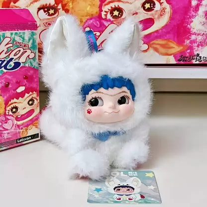 T HOT NEW Trendy Play Blind Box Plush Pendant Wakuku Fox Rabbit Mischief Diary Series Girl Gift Cute Ornament Mystery Box