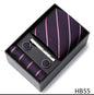 Men's  Tie Pocket Squares Necktie Box Set