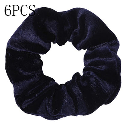 10/6 Accessories Scrunchies Hair Scrunchy Women Velvet Solid Leopard Tie Dye Ponytail Holder Headwear Elastic Ties Bands Set