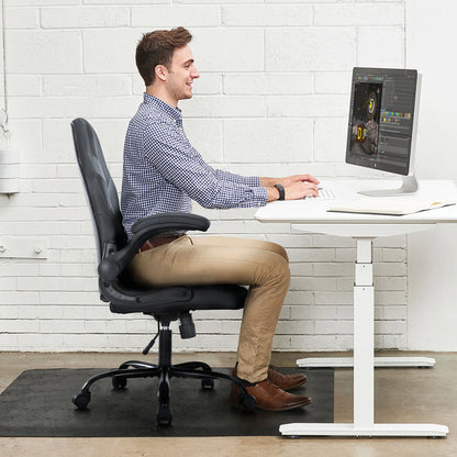 Office Desk  Computer Chair Ergonomic Adjustable PU Leather Racing Flip-up Armrest  JHK